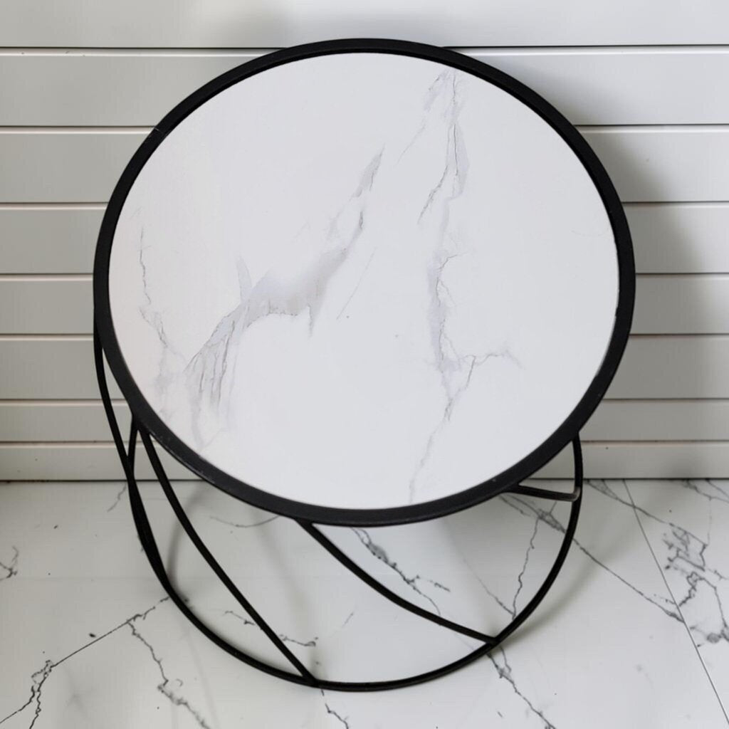 8482 Modern Caged Geometric Side Table