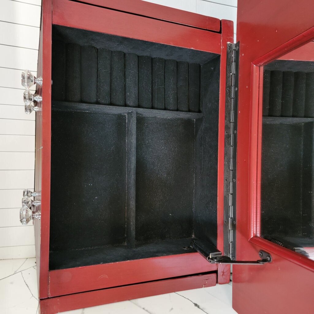 8483 Asian- Style Pagoda Top Jewelry Armoire