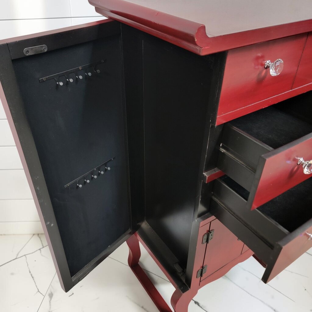 8483 Asian- Style Pagoda Top Jewelry Armoire