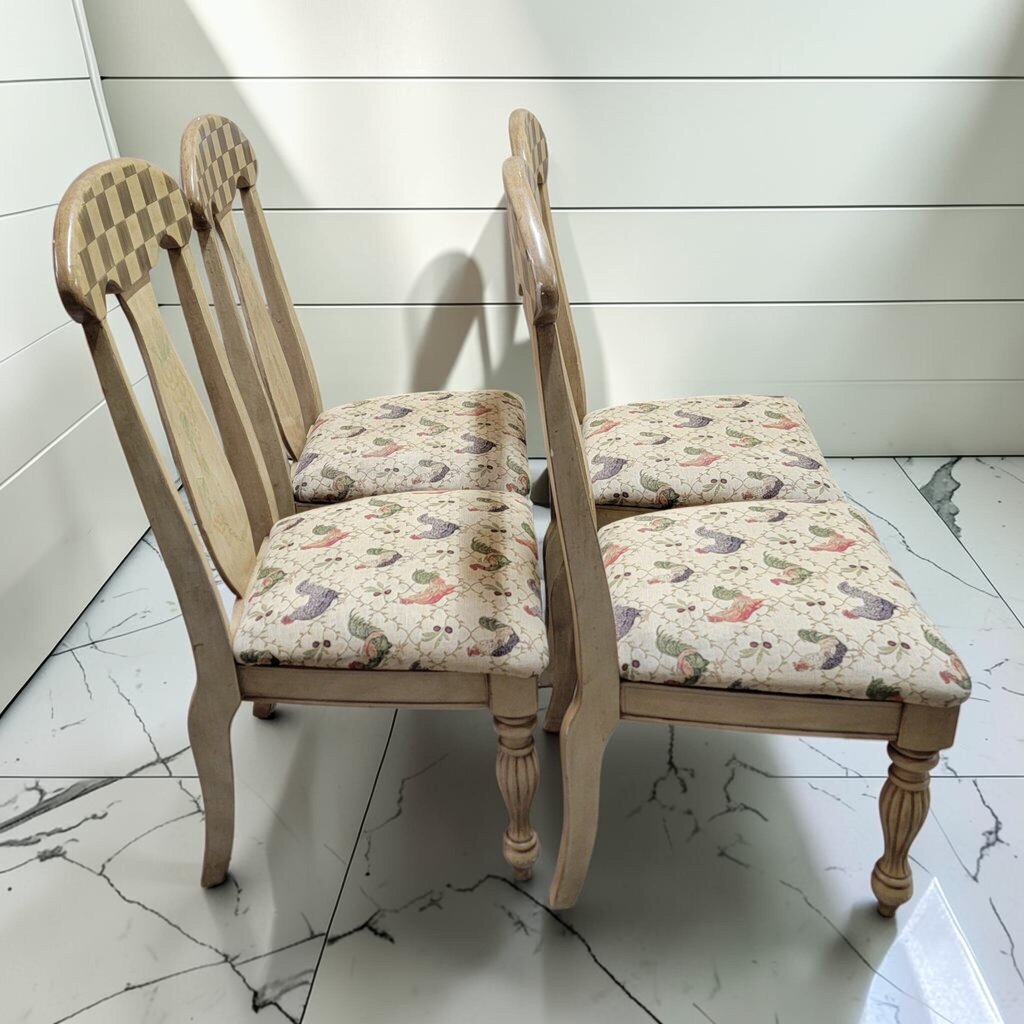 8496-8499 French Country Rooster Tapestry Dining #Chair