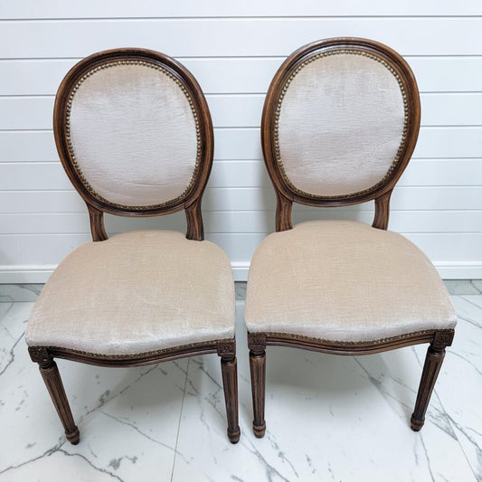 8500-8501 Louis XVI Style Oval Back Velvet #Chair
