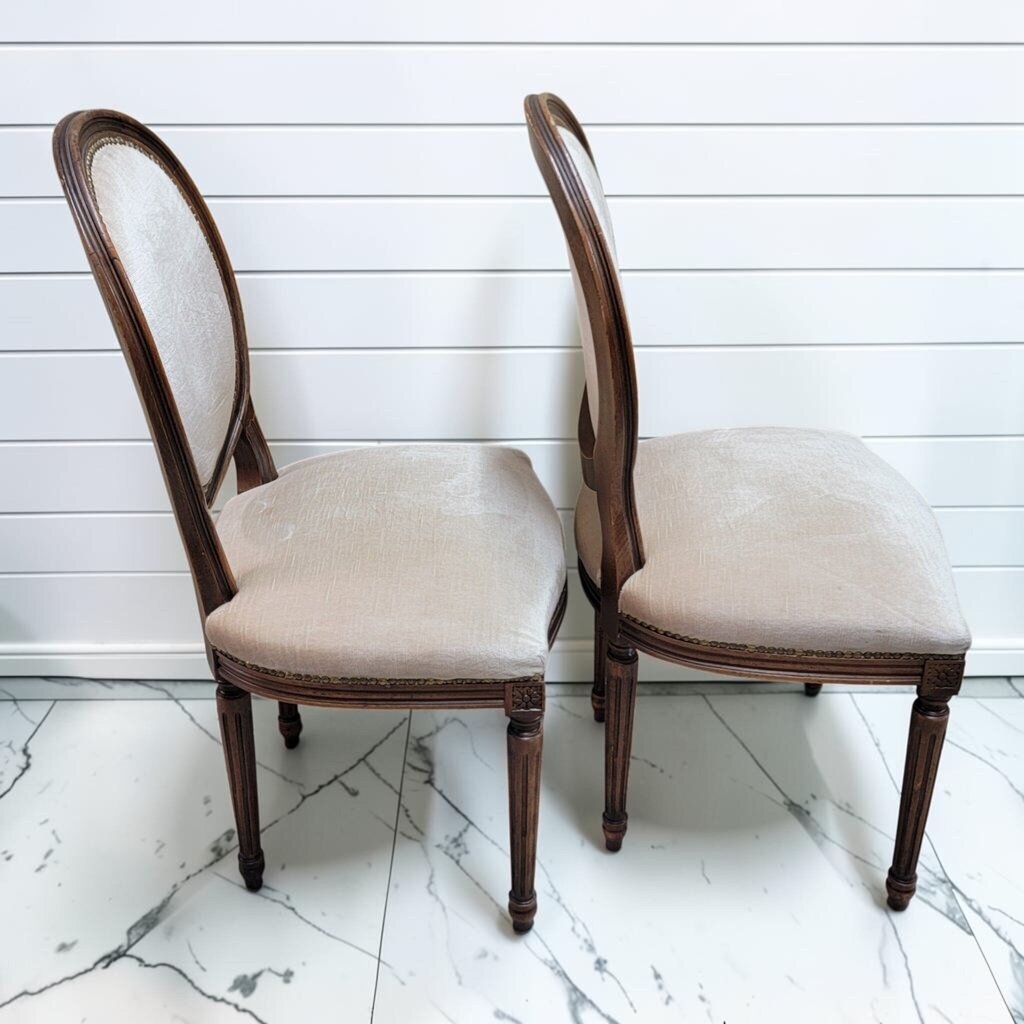 8500-8501 Louis XVI Style Oval Back Velvet #Chair
