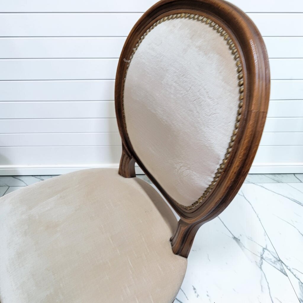 8500-8501 Louis XVI Style Oval Back Velvet #Chair