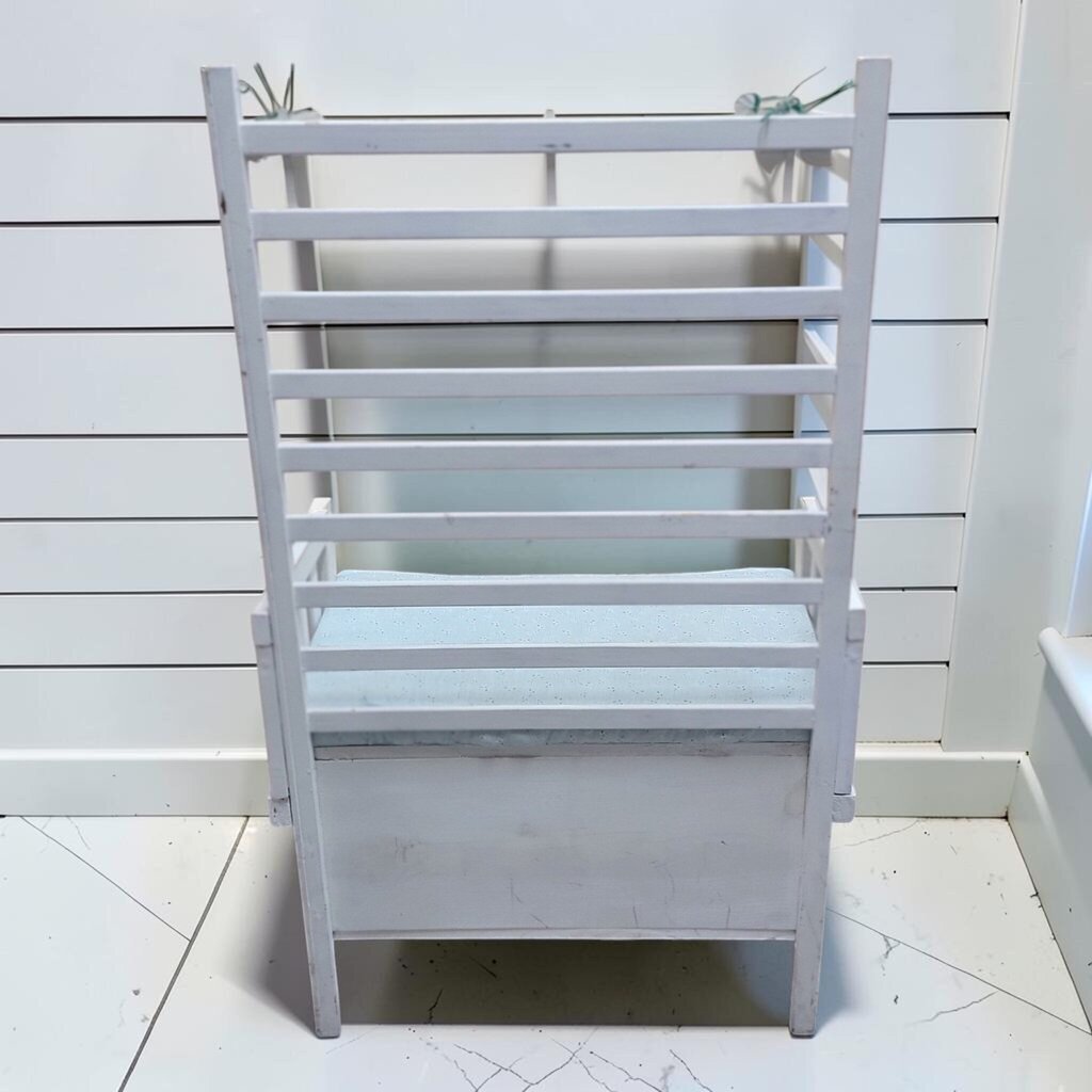 8506 Shabby Chic White Slatted Hall Tree #Bench with Storage