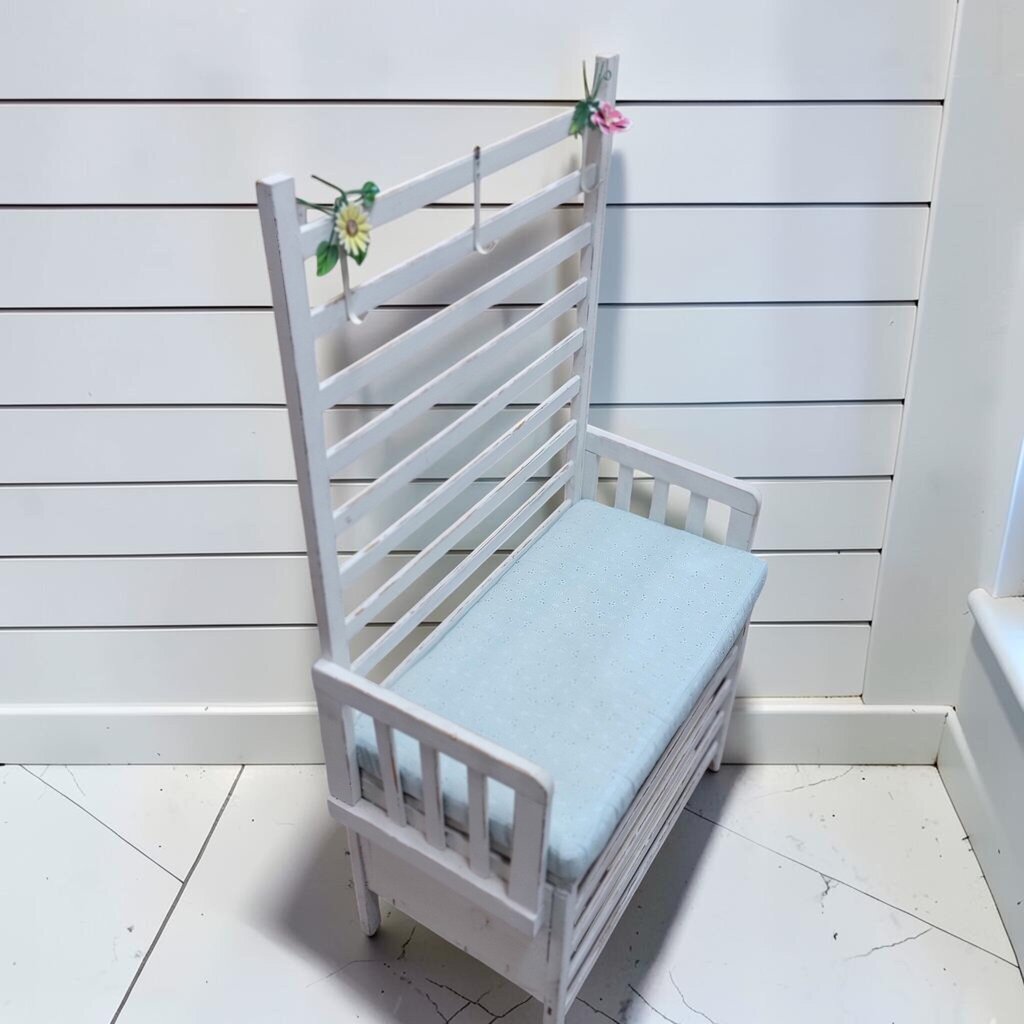 8506 Shabby Chic White Slatted Hall Tree #Bench with Storage