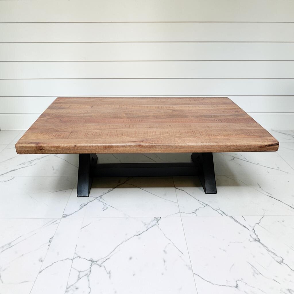 8514 Industrial Rustic Wood Plank Coffee #Table