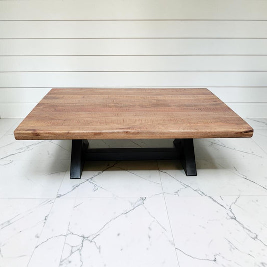 8514 Industrial Rustic Wood Plank Coffee #Table