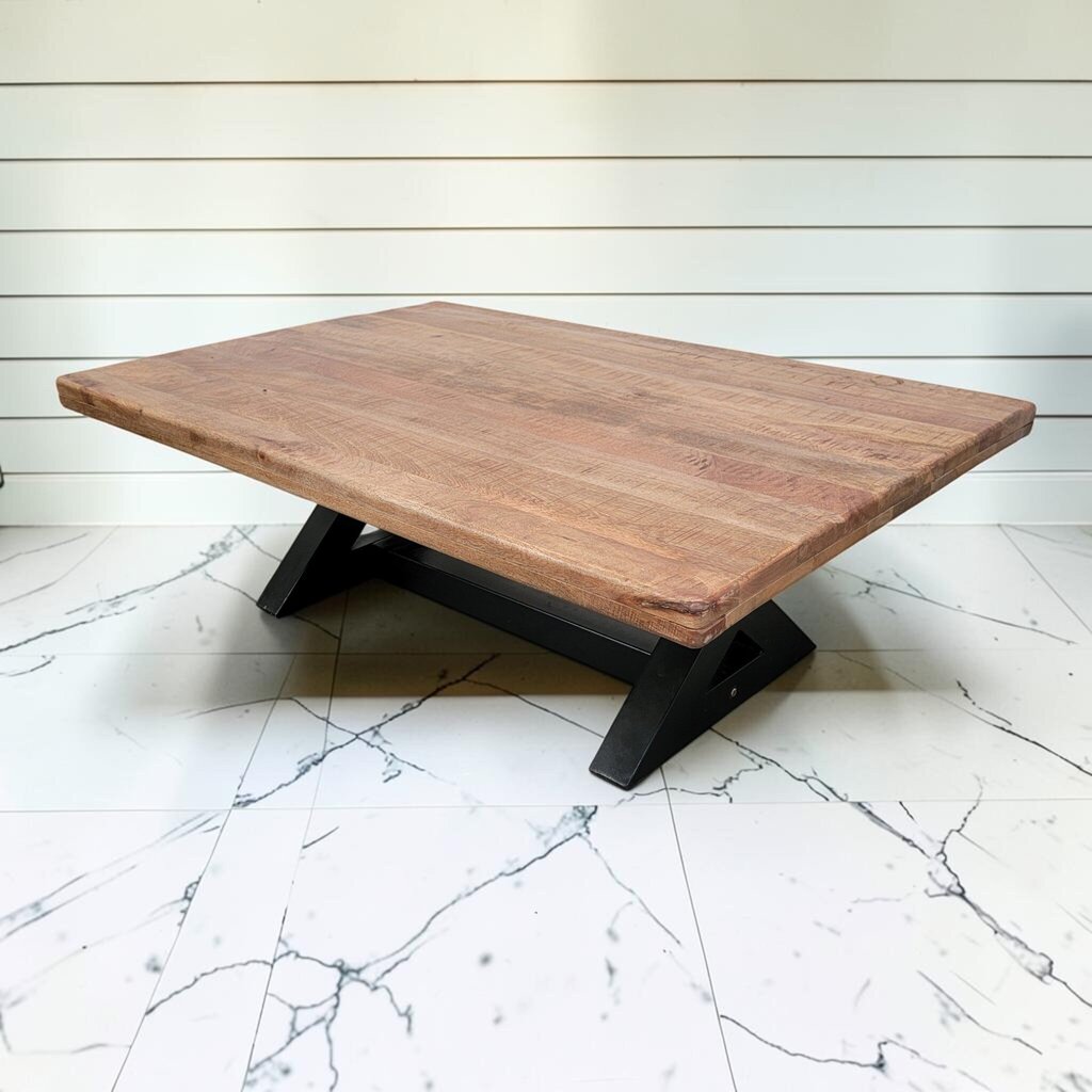 8514 Industrial Rustic Wood Plank Coffee #Table