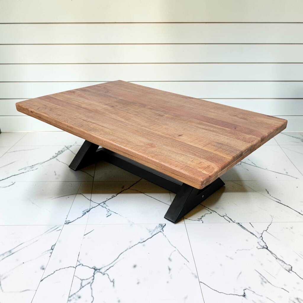 8514 Industrial Rustic Wood Plank Coffee #Table