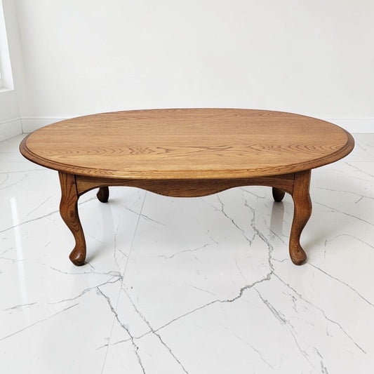 8519 Queen Anne Style Oval Oak Coffee #Table