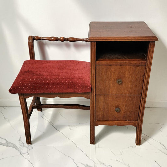 8523 Mid-Century Colonial Revival Telephone #Bench