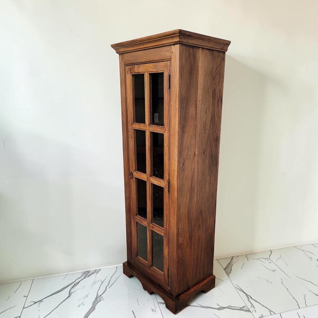8522 Tall Sheesham Wood Wine Storage #Cabinet