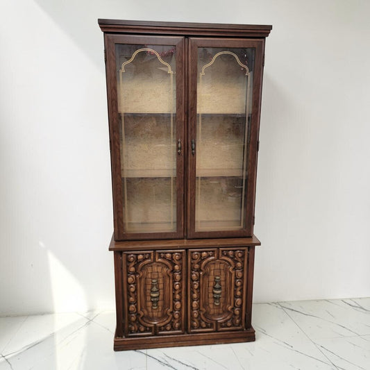 8528 Vintage Mediterranean Revival Two-Piece China #Cabinet