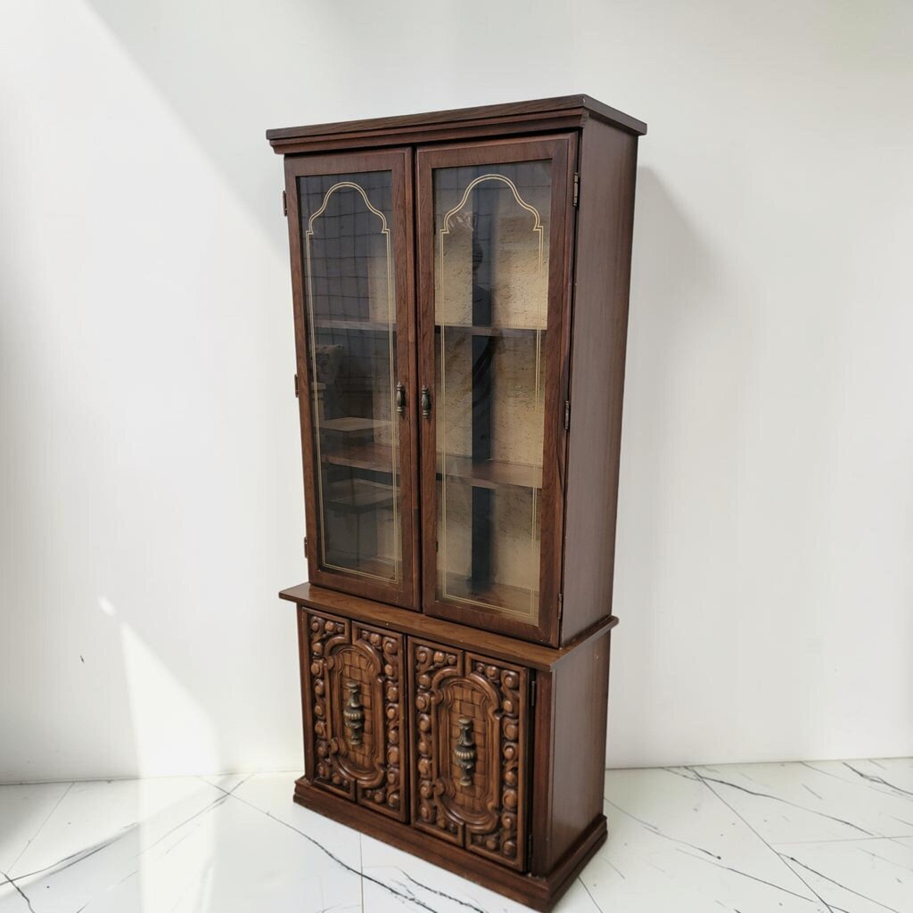 8528 Vintage Mediterranean Revival Two-Piece China #Cabinet