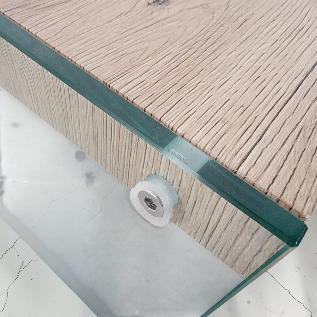 8530 IKEA Malm Small Side Table Glass Legs