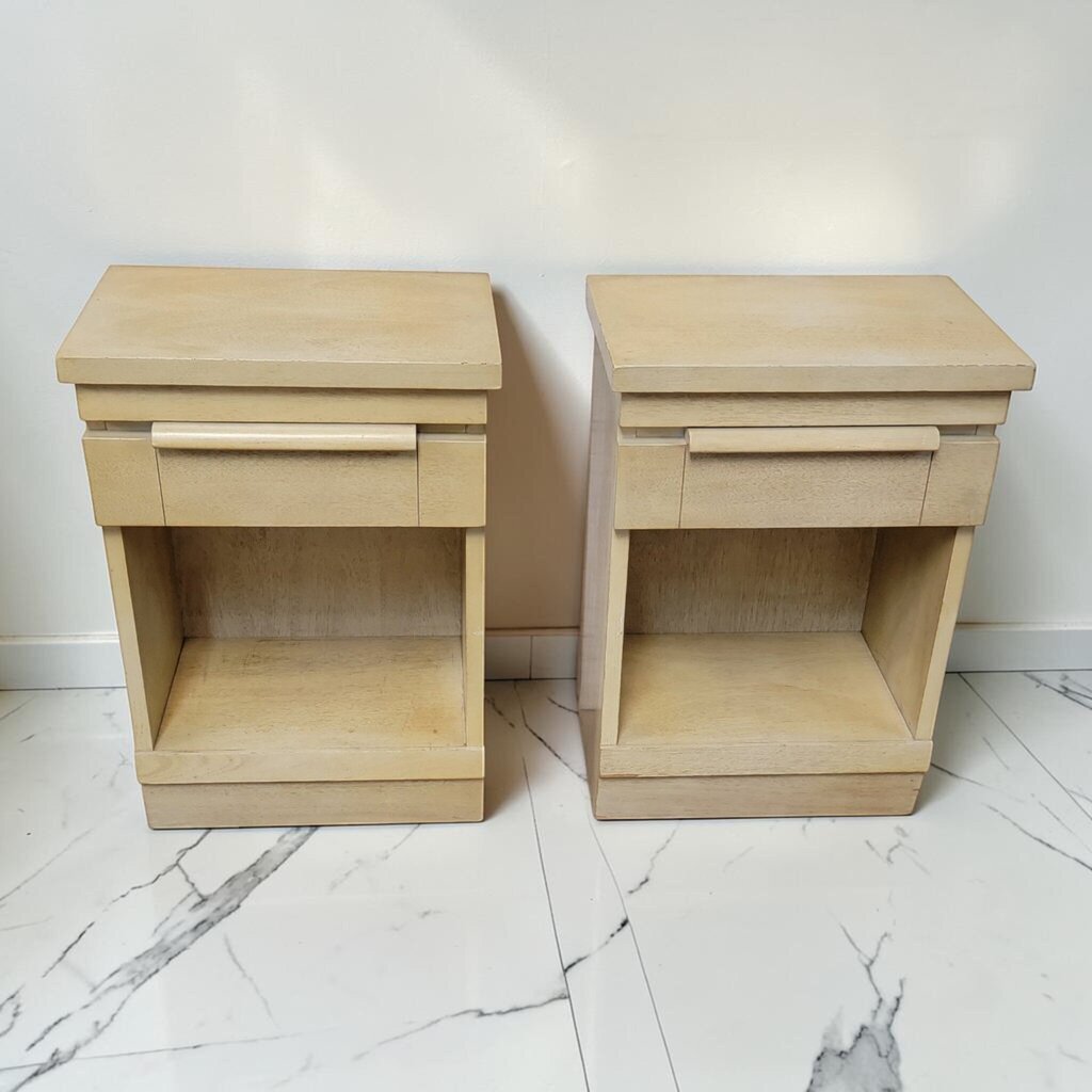 8531-8532 Vintage Solid Pine Brutalist-Style #Nightstand