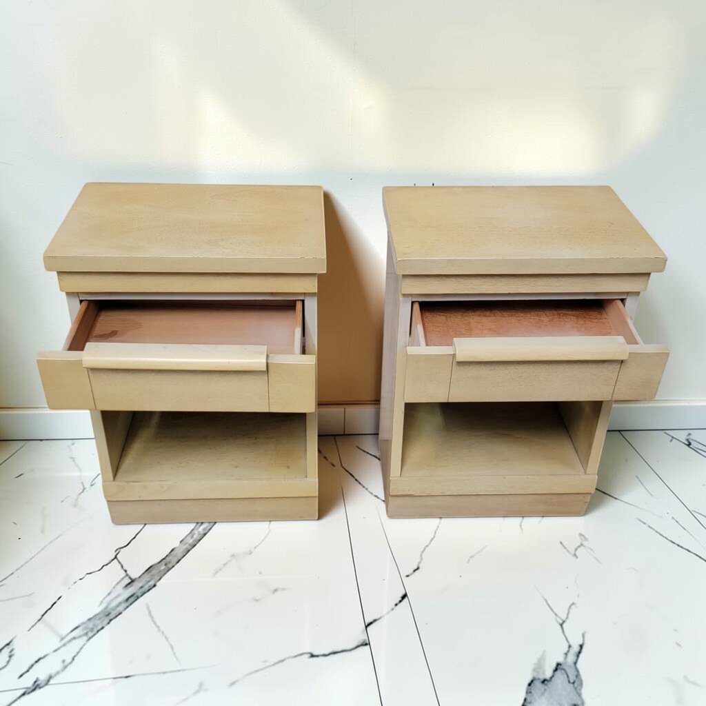 8531-8532 Vintage Solid Pine Brutalist-Style #Nightstand