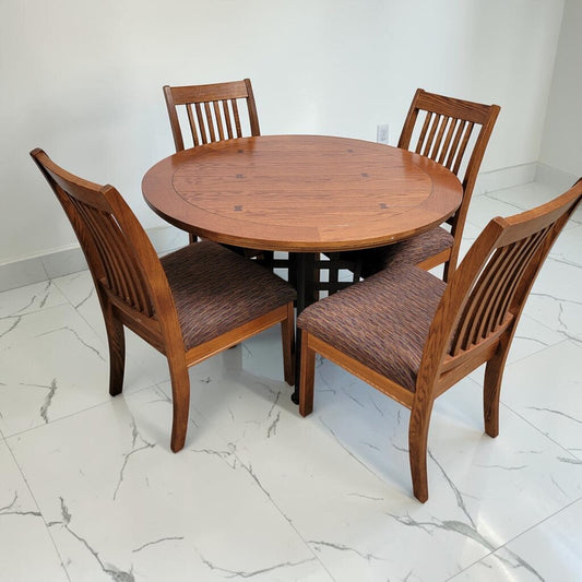 8540 Mission Style Circular #Dining Set