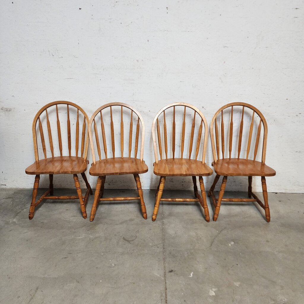 8486-8489 Oak Windsor Chairs