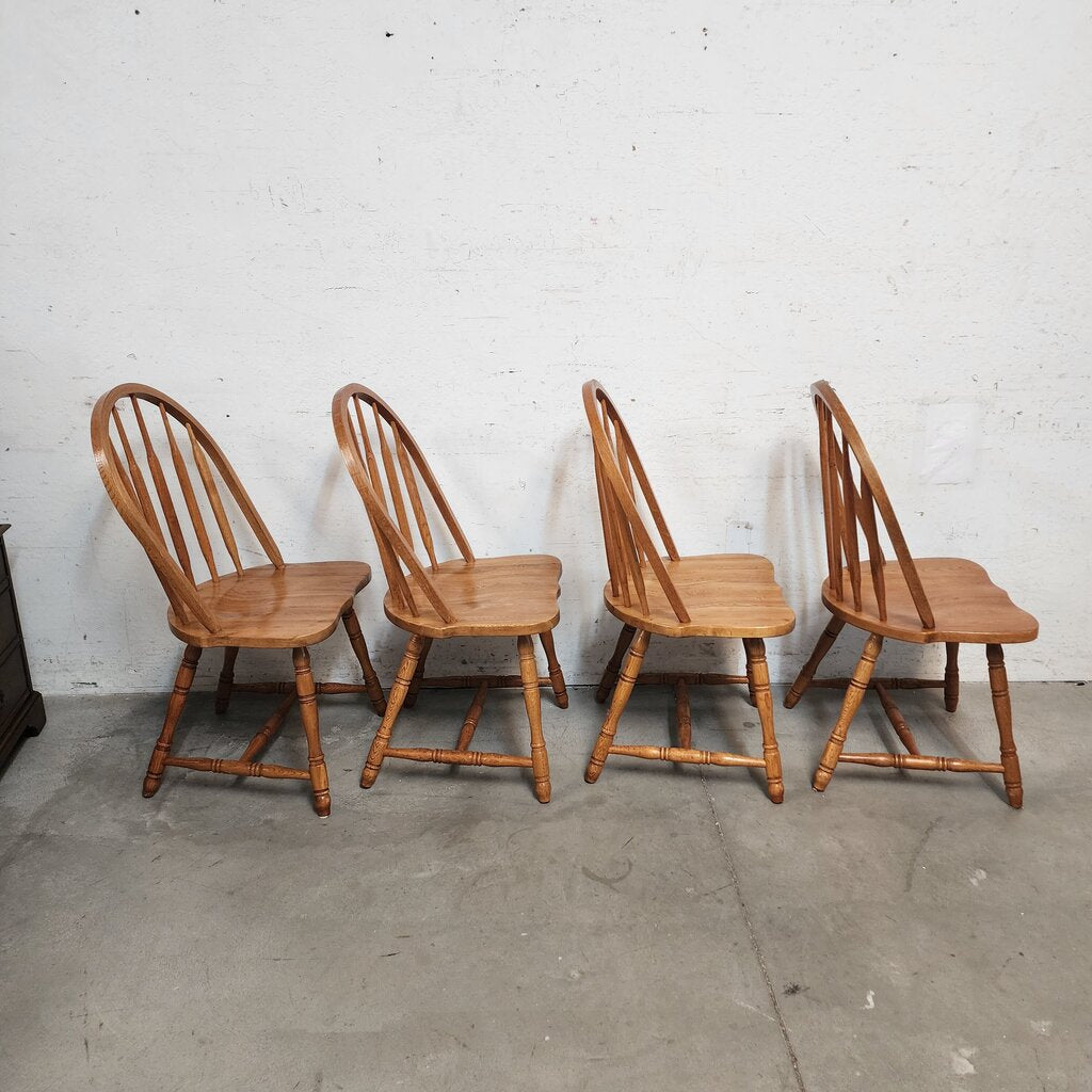 8486-8489 Oak Windsor Chairs