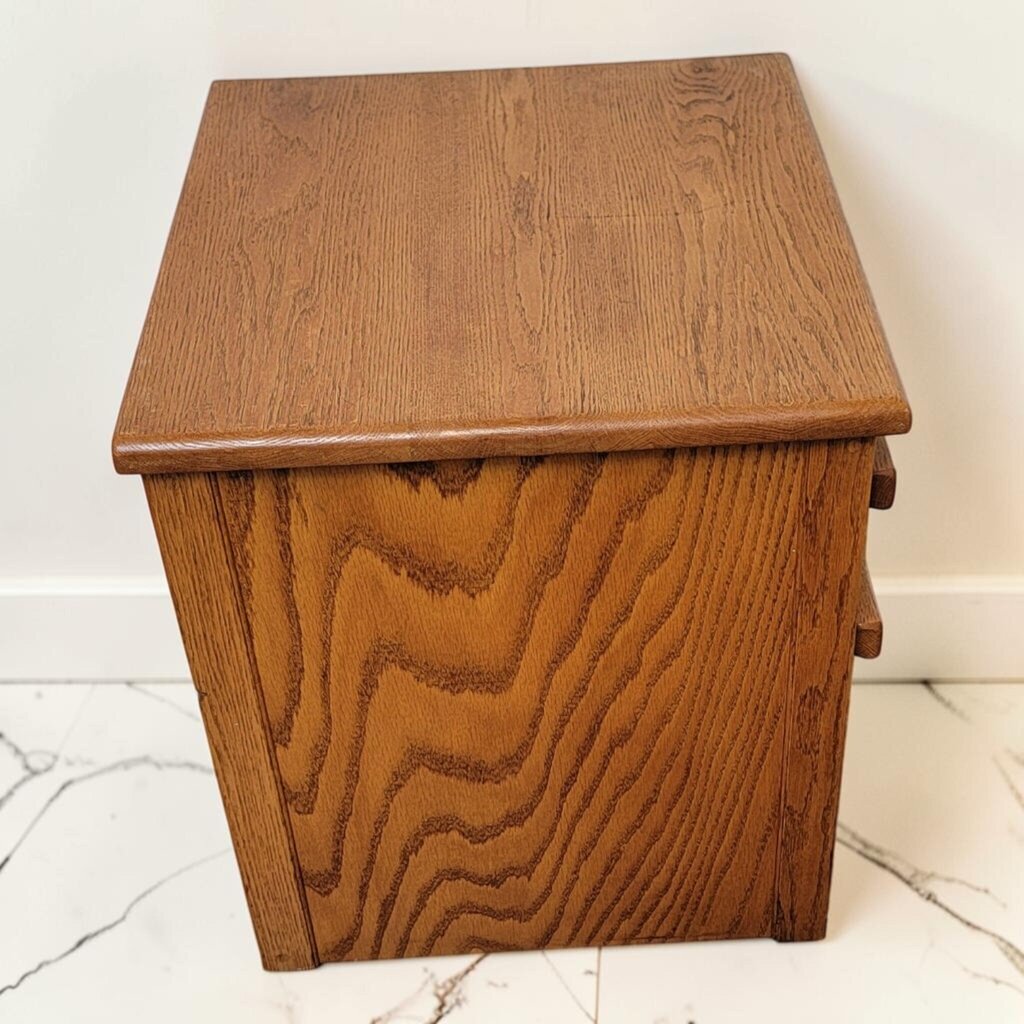 8548 Oak Two- Drawer Storage Cabinet