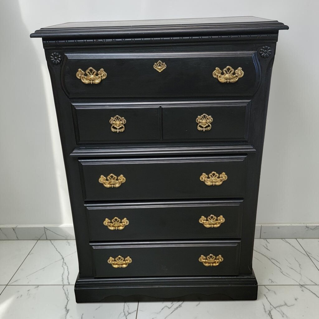 8549 Colonial Revival Black Chest of Drawers