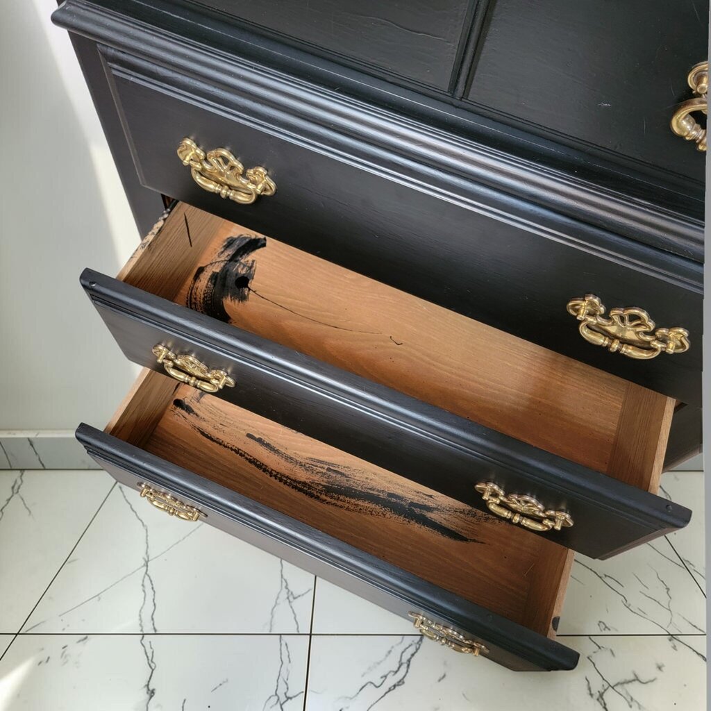 8549 Colonial Revival Black Chest of Drawers