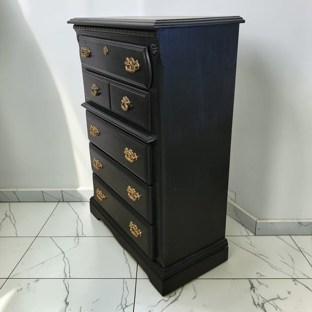 8549 Colonial Revival Black Chest of Drawers