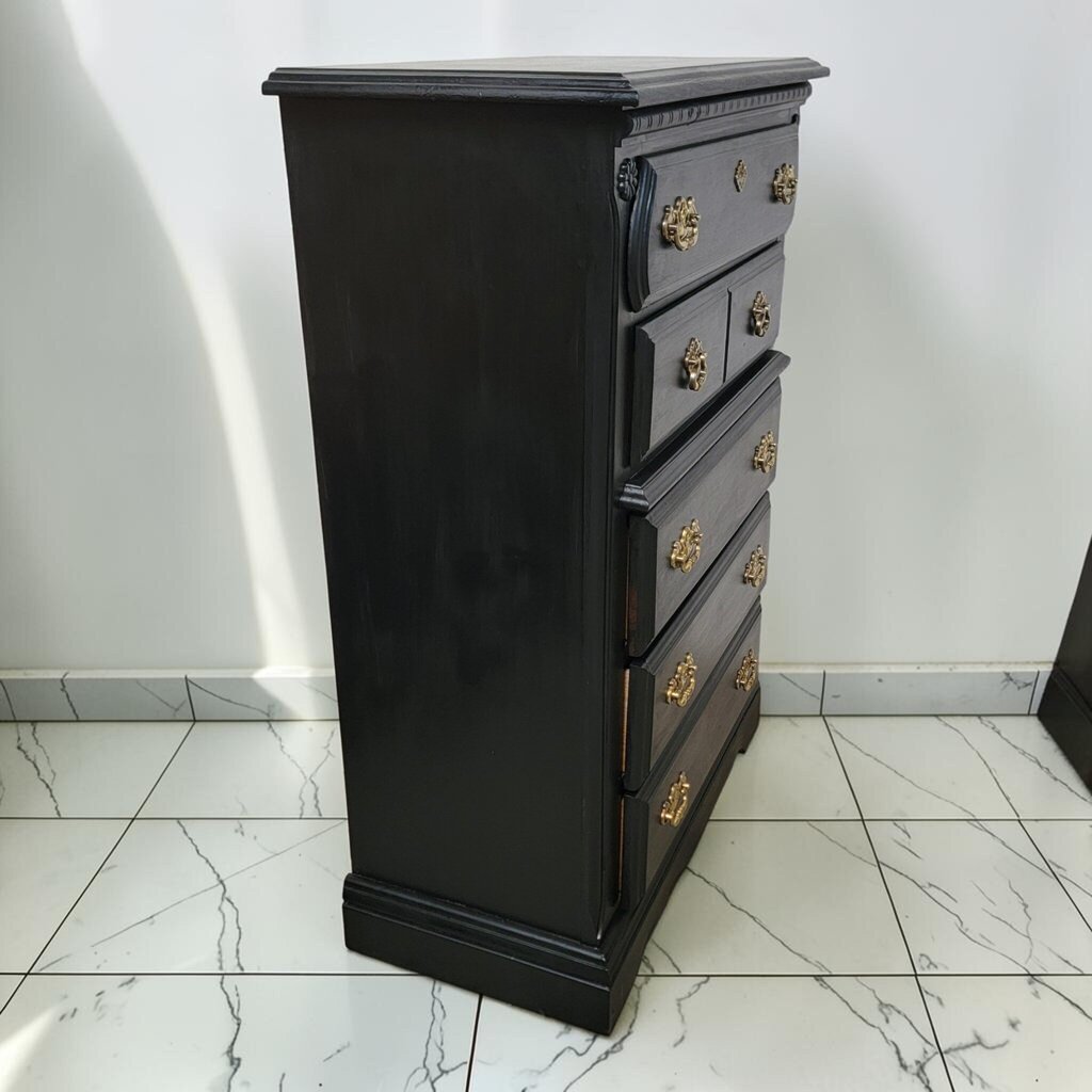 8549 Colonial Revival Black Chest of Drawers
