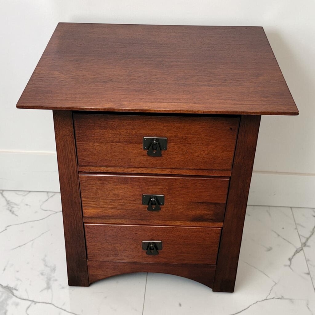 8552 Mission Style Three-Drawer Nightstand