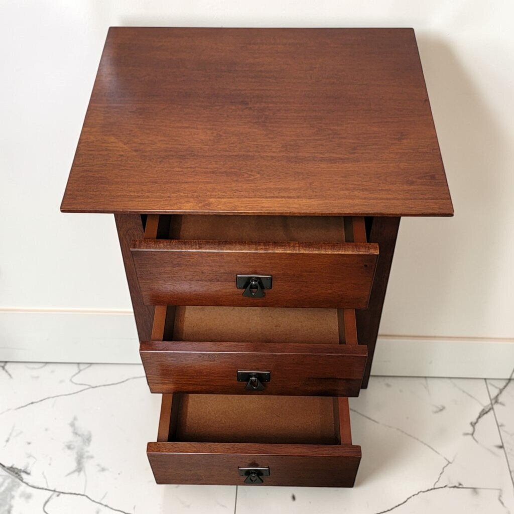8552 Mission Style Three-Drawer Nightstand