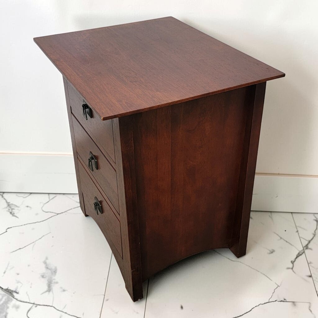 8552 Mission Style Three-Drawer Nightstand