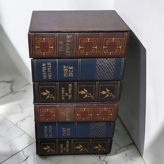 8560 Vintage Stacked Book Accent Chest