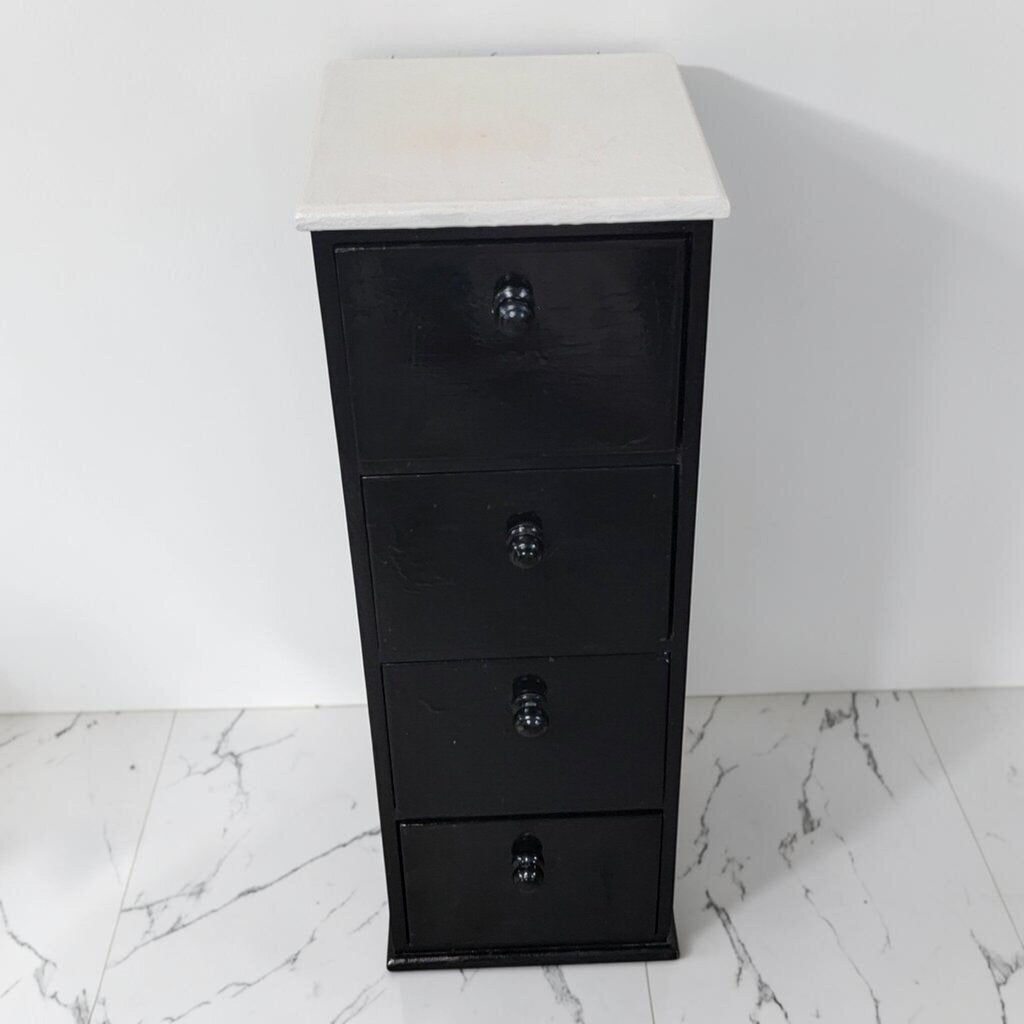 8561 Black 4 Drawer Chest
