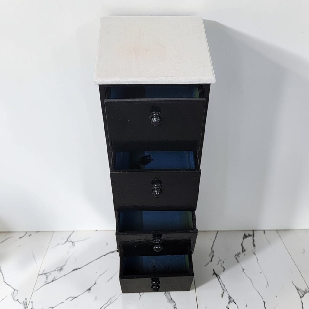 8561 Black 4 Drawer Chest