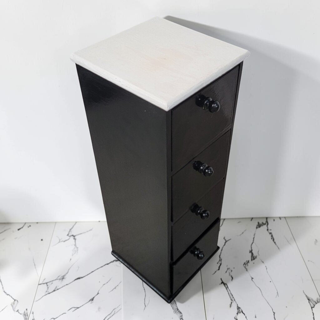 8561 Black 4 Drawer Chest