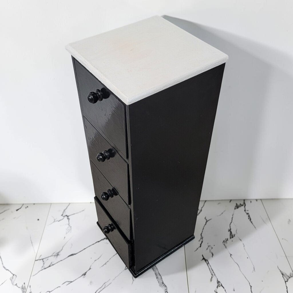 8561 Black 4 Drawer Chest