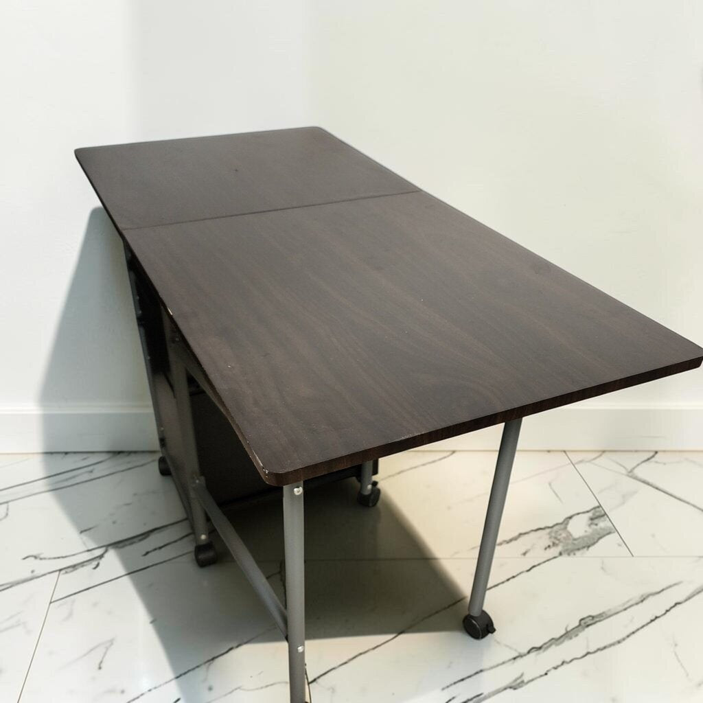 8566 Mobile Folding Craft #Desk with 3-Drawer Storage Pedestal