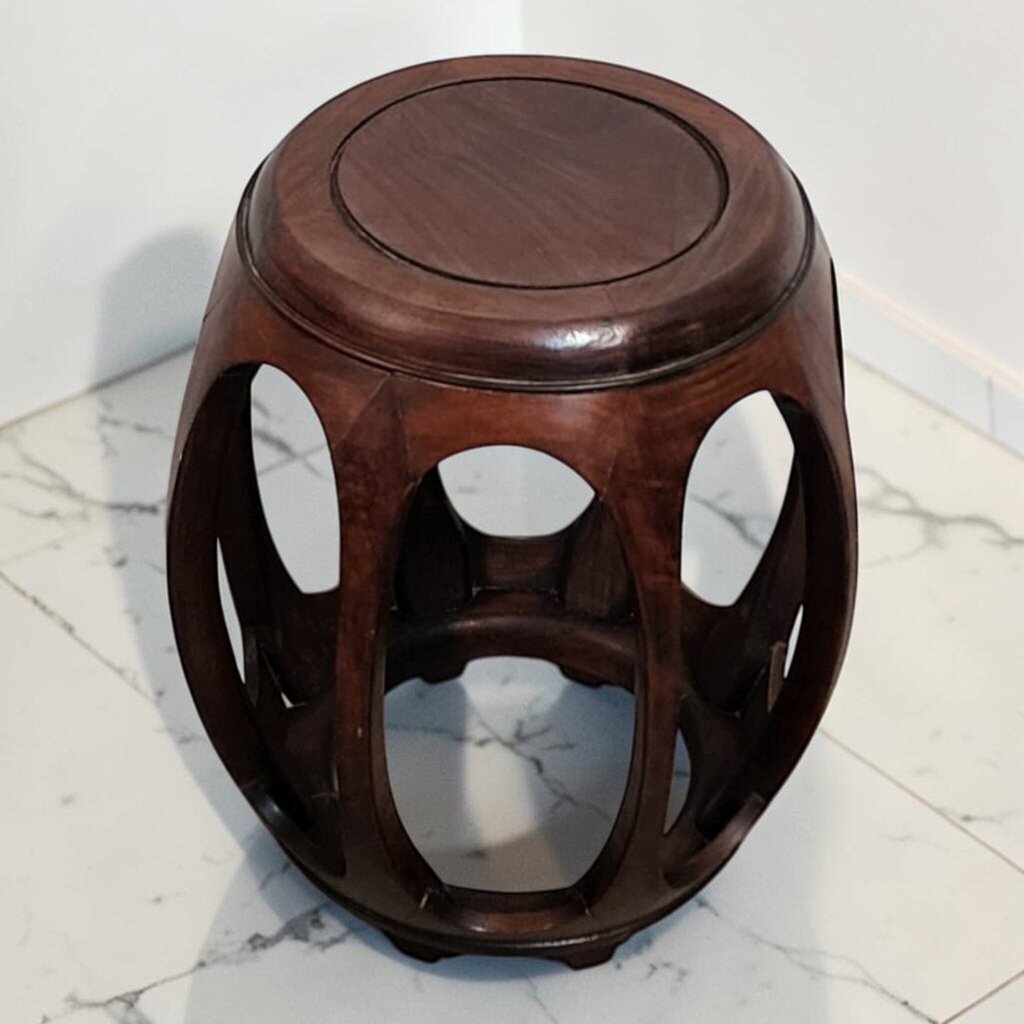 8573 Chinese Rosewood Barrel Garden #Stool