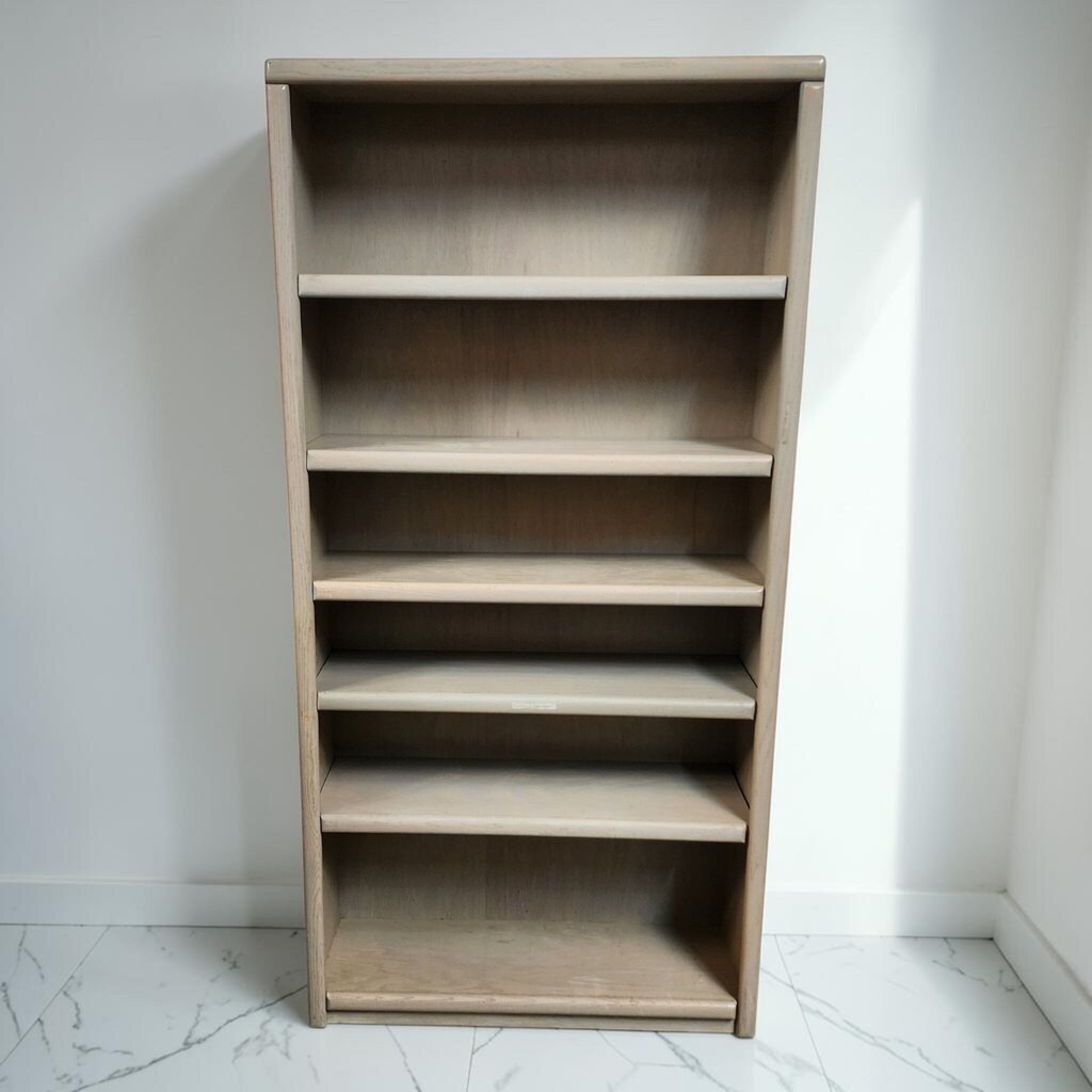 8576 Pickled Oak #Bookcase with Bullnose Edges