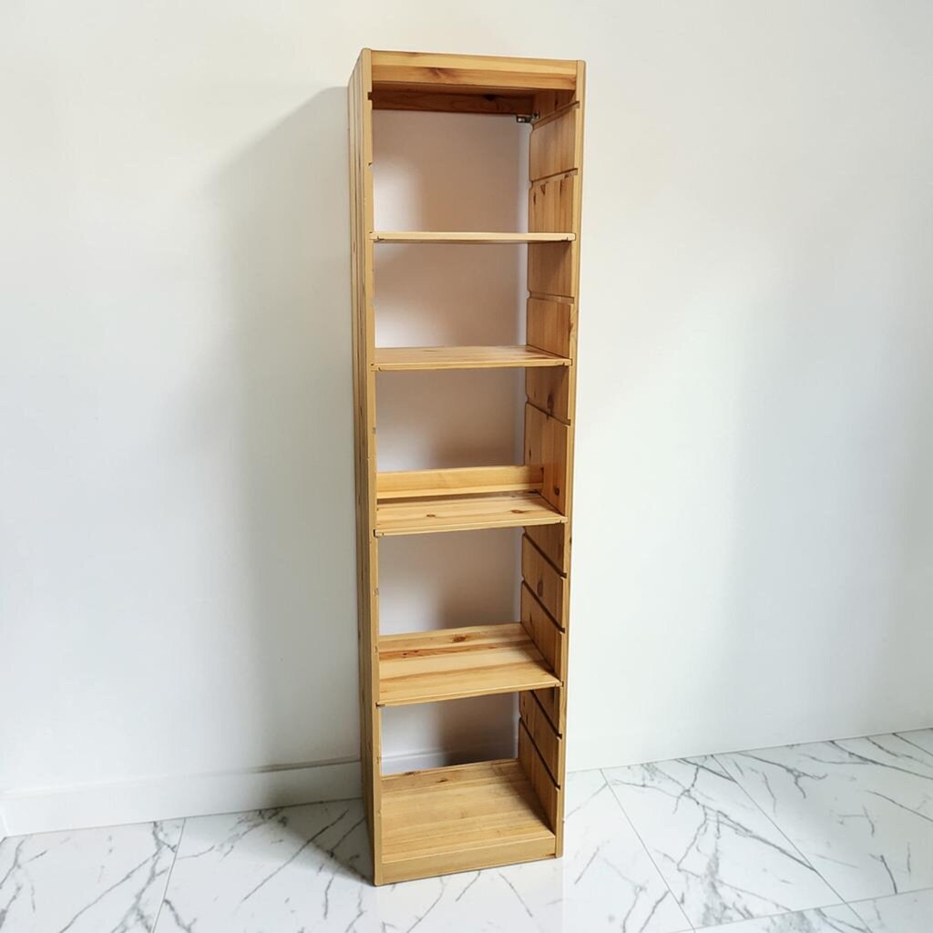 8580 Solid Pine Narrow Multi-Tier Adjustable Shelving #Unit