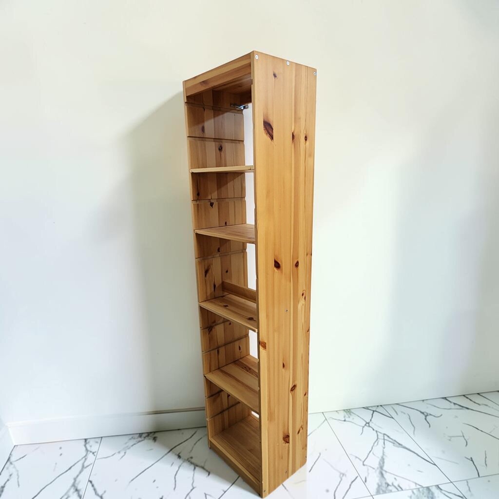 8580 Solid Pine Narrow Multi-Tier Adjustable Shelving #Unit