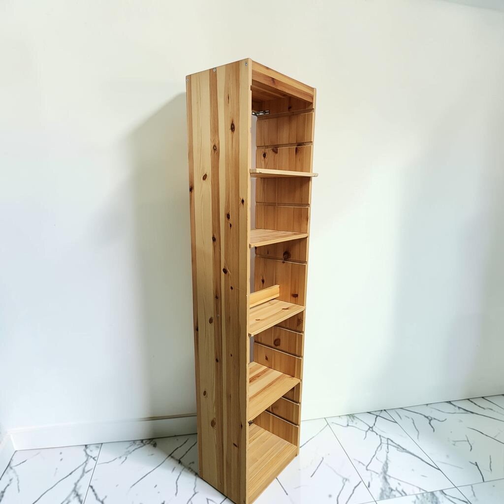 8580 Solid Pine Narrow Multi-Tier Adjustable Shelving #Unit