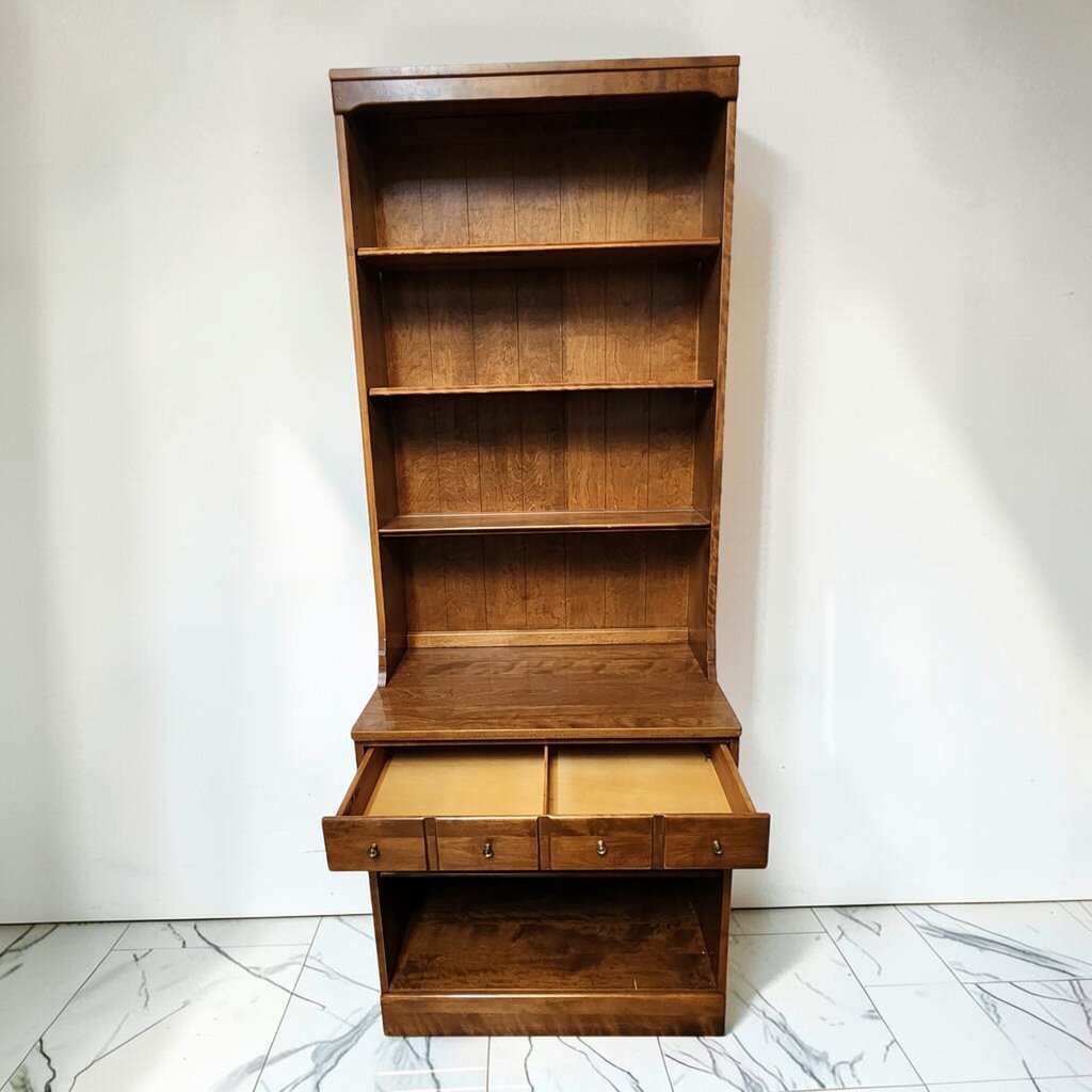 8584 Ethan Allen Colonial Revival Two-Piece Bookcase #Hutch