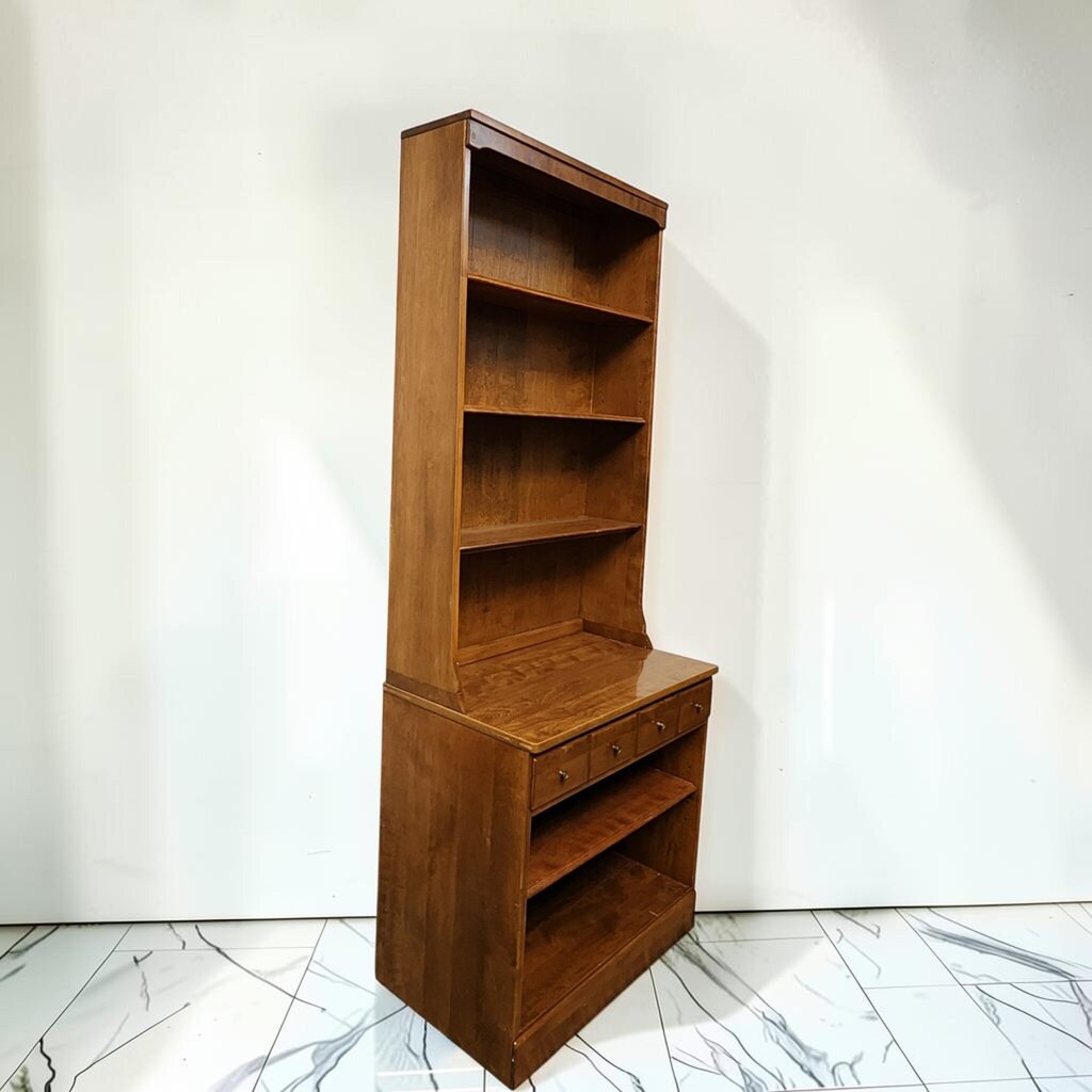 8584 Ethan Allen Colonial Revival Two-Piece Bookcase #Hutch