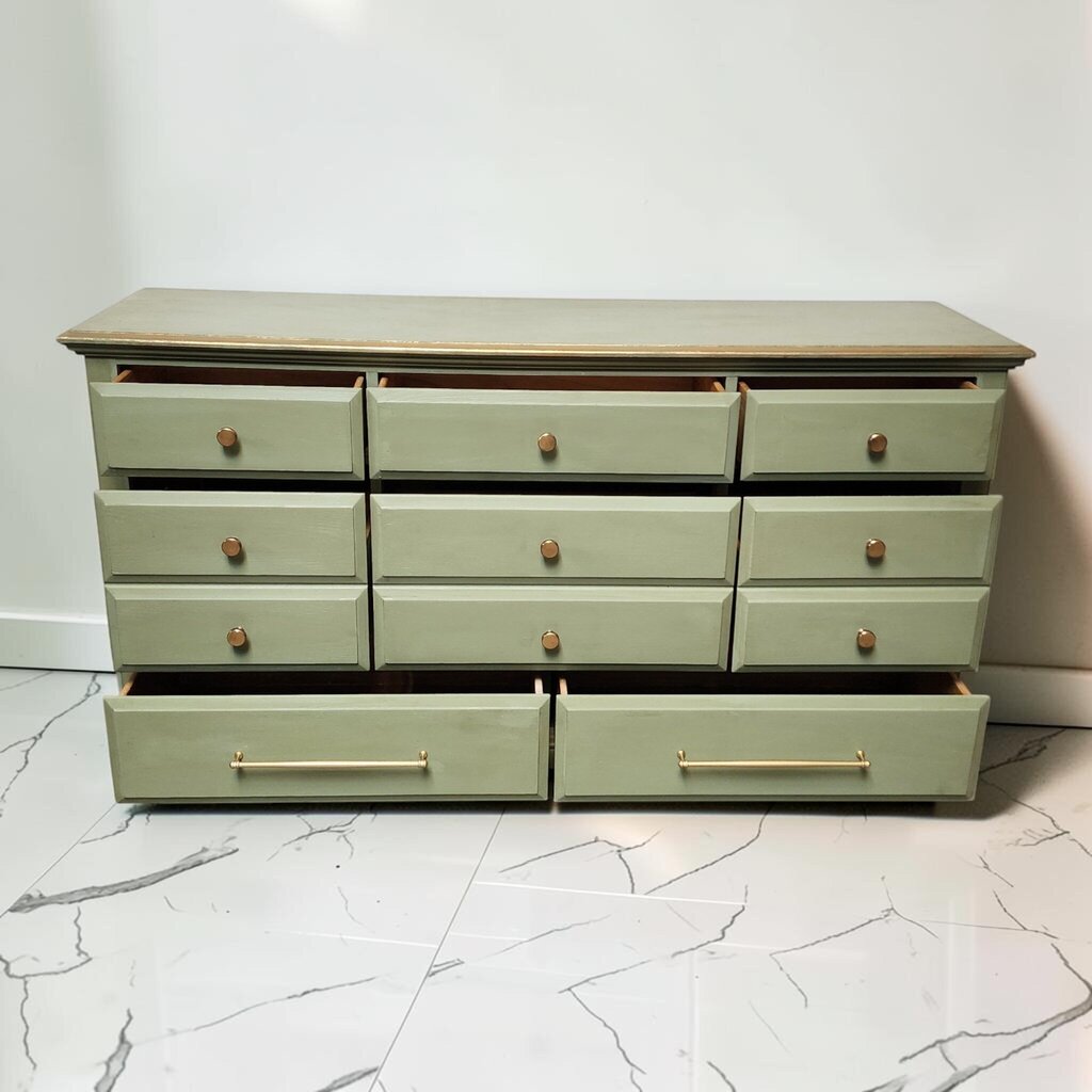 8585 Shabby Sage 9 Drawer #Dresser