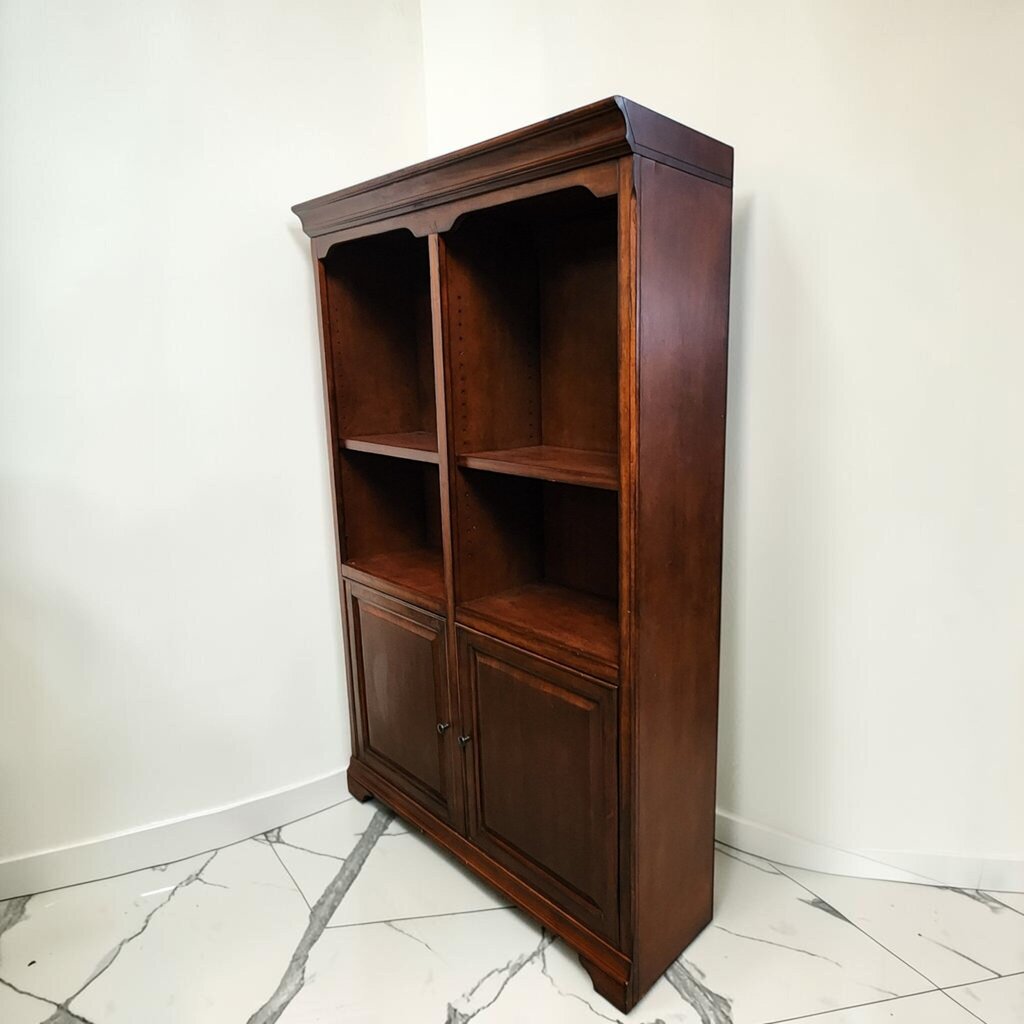 8586 Traditional Two-Bay #Bookcase with Lower Cabinets