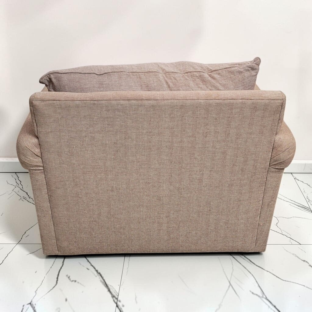 8596 Oversized Tan Herringbone #Armchair