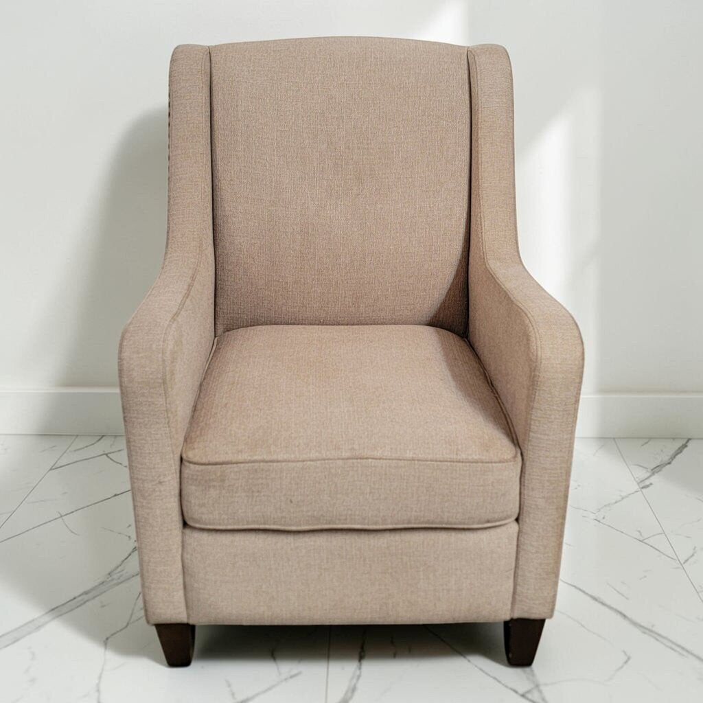 8597 Cream Colored Accent #Chair with Nailhead Trim