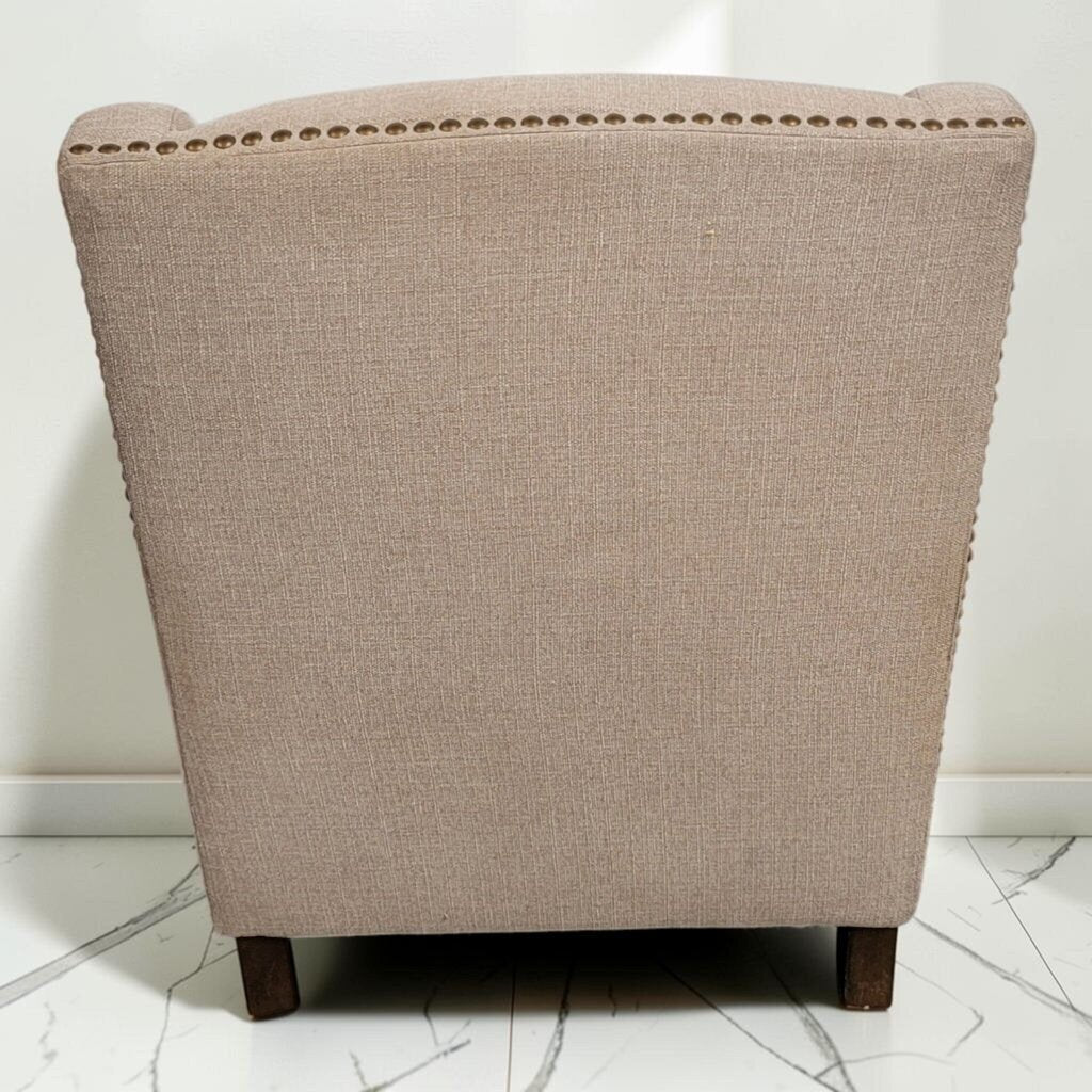 8597 Cream Colored Accent #Chair with Nailhead Trim